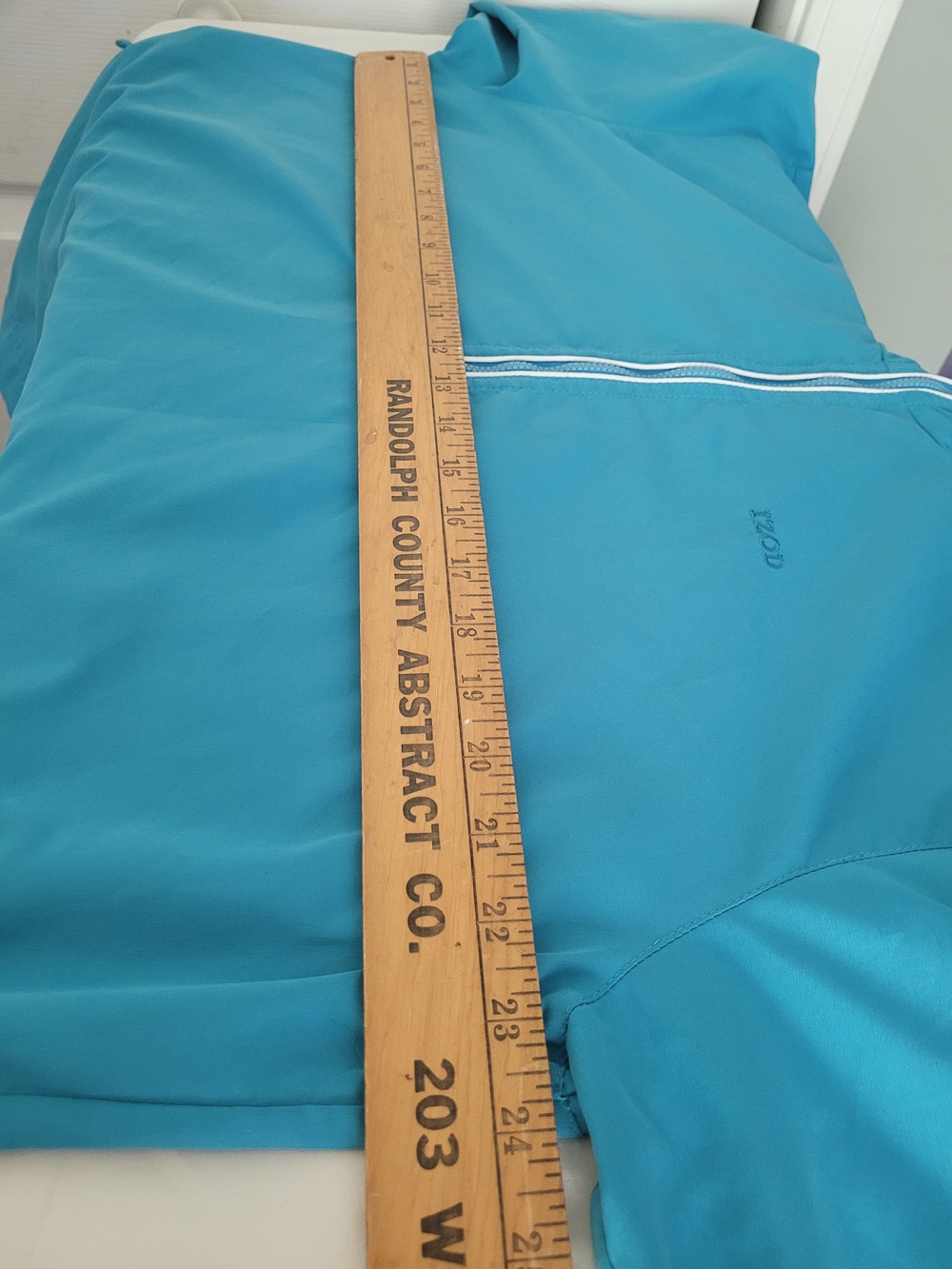 Women's Izod Turquoise Blue Pullover 3/4 Zip Lightweight  Jacket Size Large - Picture 14 of 15